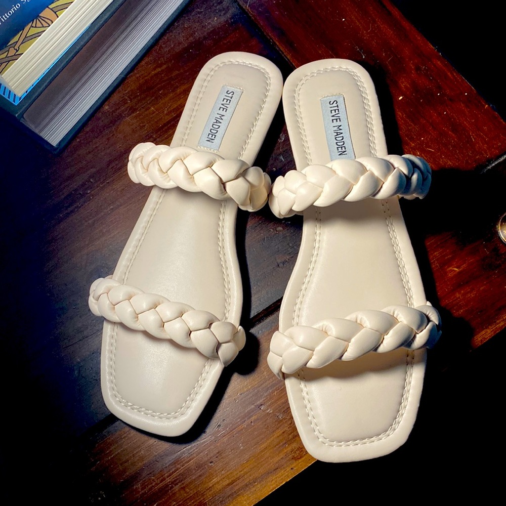 Cream pink Steve Madden sandals